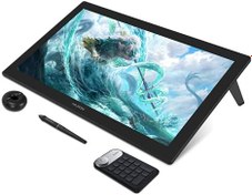 تصویر HUION Kamvas Pro 24 4K UHD Pen Display Graphics Drawing Tablet with Full-Laminated Screen Anti-Glare Glass 140% sRGB - Battery-Free Stylus 8192 Pen Pressure and KD100 Wireless Express Key, 23.8 Inch 