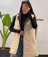 تصویر پافر کلاهدار زنانه بغل جیب 