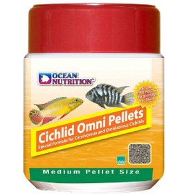 تصویر غذای گرانولی سیچلاید سایز M Ocean Nutrition Cichlid Omni Pellets-M