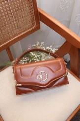 تصویر کیف دستی دوشی مجلسی دیور - عسلی 