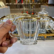 تصویر فنجان لب طلا استیج ۶ عددی 