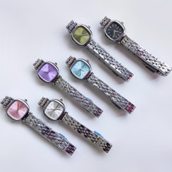 تصویر تخفیف فوق العاده ساعت دخترانه مدل نایدو کد2 رنگ سیلور صفحه سبز باارسال رایگان کد 1264 Great discount on girls' and women's watches, Naido model, silver color, green dial, suitable for special occasions, code 1264, beautiful