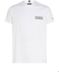 تصویر تی‌شرت مردانه با طرح نشان - پنبه‌ای، سفید برند Tommy Hilfiger Men's Printed Badge T-Shirt - Cotton, White