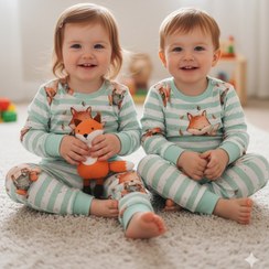 تصویر بلوز شلوار راحتی بچگانه طرح روباه - ۳۵ 