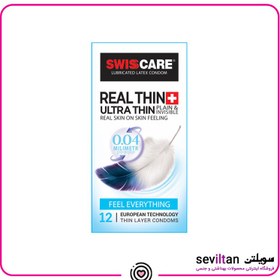 تصویر کاندوم بسیار نازک 12عددی سوئیس کر Swisscare Real Thin Ultrathin 12Numbers