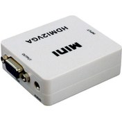 تصویر مبدل HDMI به VGA وی نت مدل MINI به همراه کابل صدا 
