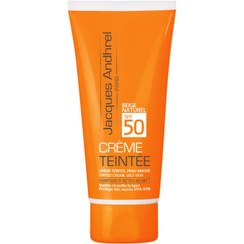 تصویر کرم ضد آفتاب +SPF50 مناسب پوست چرب ژاک آندرل پاریس (بژ طبیعی) 