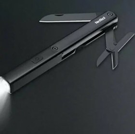 تصویر چراغ قوه سه کاره ضدآب شیائومی مدل Multitool Xiaomi Nextool N1 flashlight-scissors-knife 