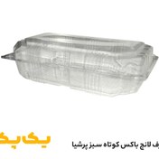 تصویر ظرف یکبار مصرف پذیرایی لانچ باکس کوتاه پرشیا پلاستیک 