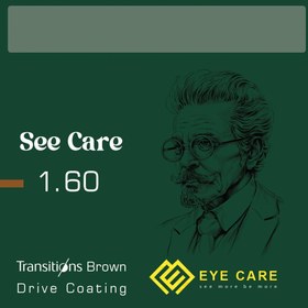 تصویر عدسی طبی فتوکرومیک سی کر See Care 1.60 TRANSITIONS/DRIVE Coating/brown 