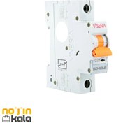 تصویر فیوز مینیاتوری تک پل 25 آمپر ویسنا مدل 6KA Visena 6KA Single-Pole Miniature Circuit Breaker 25 amp