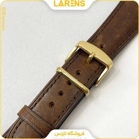 تصویر لارنس | قیمت و خرید بند اپل واچ Leather سری Golden سايز 42/44/45mm رنگ Dark Brown 