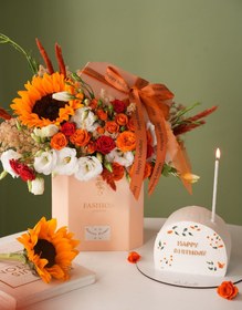 تصویر ست باکس گل و کیک ست باکس گل و کیک