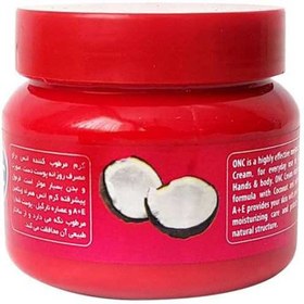 تصویر کرم مرطوب کننده دست و صورت انس Onc مدل Coconut حاوی روغن نارگیل 