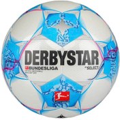 تصویر توپ فوتبال دربی استار پرس Derby Star Bundesliga Ball 5 White Blue Pink 