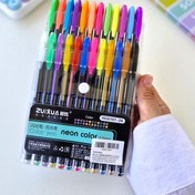 تصویر پک خودکار ۲۴ رنگ اکلیلی و نئونی برند ژویکسوا 