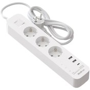 تصویر سه راهی برق USB دار هادرون مدل P343 