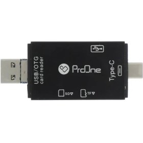 تصویر مبدل USB-C / USB / microUSB به SD / USB / TF پرووان مدل PCO03 