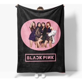 تصویر پتو تلویزیونی پلی استر طرح‌دار مشکی و صورتی ارایس هوم برند eray home Erays Home Erayshome Black Pink Patterned Printed Polar TV Blanket