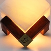 تصویر آباژور سنگ نمک کوبیک خوابیده salt rock lampshade