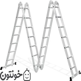 تصویر نردبان 3.80متر استیلا (4تکه) 