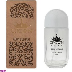 تصویر ادو پرفیوم مردانه کراون استار (Crown Star) مدل Aqva Bvlgari حجم 30 میلی‌لیتر 