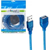 تصویر کابل افزایش طول 5 متری USB شیلددار رویال Royal 