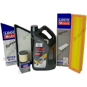 تصویر پکیج استاندارد روغن موتور فوکس مناسب پژو ۲۰۶ تیپ ۵ و پژو ۲۰۷ 