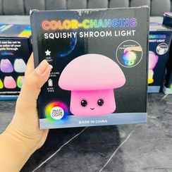 تصویر چراغ خواب سیلیکونی طرح قارچ لمسی 