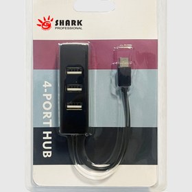 تصویر هاب 4 پورت USB-C شارک مدل TURBO SPEED 