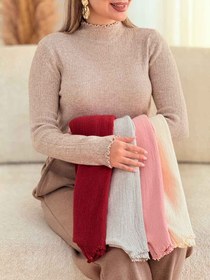 تصویر بافت یقه چین یاس کد 7510 