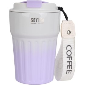 تصویر تراول ماگ دو رنگ مدل SEYGM گنجایش 400ml کد 1207 SEYGM model two-color travel mug