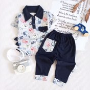 تصویر ست نوزادی پسرانه طرح آفتاب سایز ۳ تا ۶ ماه 