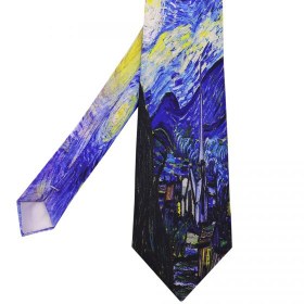 تصویر کراوات مردانه مدل نقاشی وَنسان وَن گوگ کد 1120 