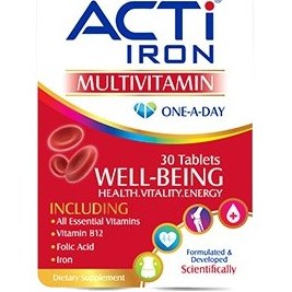 تصویر ابیان دارو اکتی آیرون قرص مولتی ویتامین مینرال حاوی آهن 30 عددی ABIAN DAROU ACTI IRON TABLETS IRON MULTI VITAMIN MINERAL 30PCS