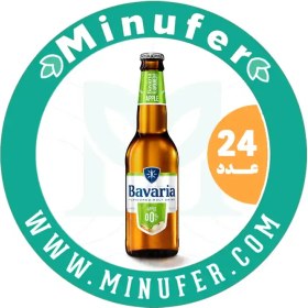 تصویر آبجو بدون الکل با طعم سیب باواریا شیشه 330 سی سی - باکس 24 عددی Obolon Beer NON-Alcoholic Bottle 500ml