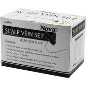 تصویر اسکالپ وین نوا سایز ۲۲ مشکی Nova scalp vein set size 22 black