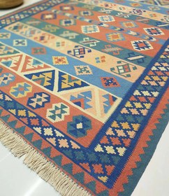 تصویر گلیم دستباف قشقایی صادراتی کد 138259 qashqai kilim