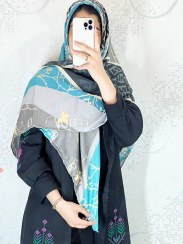 تصویر روسری نخی طرح فندی 