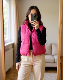 تصویر پافر زنانه پایین گت دار 