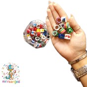 تصویر چسب واشی فانتزی کوچک 5 عدد. 