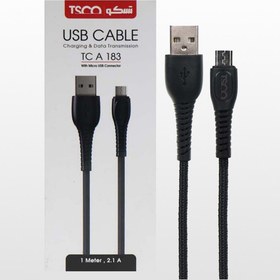 تصویر کابل تبدیل USB به microUSB تسکو مدل TC A183 طول 1 متر ا TSCO TC A183 Charging&Transmission Cable TSCO TC A183 Charging&Transmission Cable