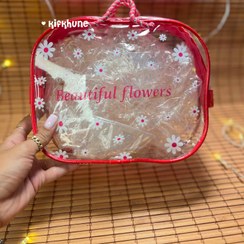 تصویر کیف آرایش دسته دار بابونه 