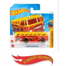 تصویر ماشین اسباب بازی اتوبوس مدرسه SURFIN اصلاح شده هات ویلز اورجینال HOT WHEELS 
