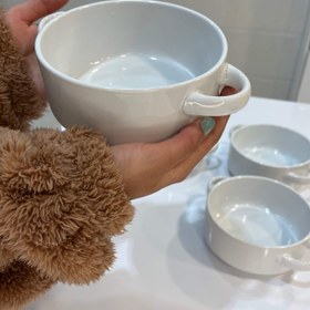 تصویر کاسه سوپ خوری - سفید 