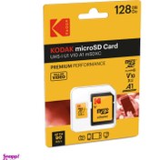 تصویر کارت حافظه‌ MICROSDXC کداک مدل premium کلاس 10 استاندارد UHS-I U1 سرعت 90MBps به همراه آداپتور SD 