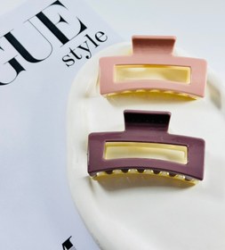 تصویر کلیپس دورنگ لاکی - بنفش 