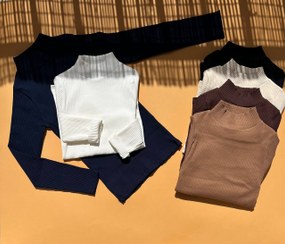 تصویر بلوز یقه پنج سانتی ساده - نسکافه ایی 