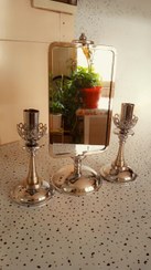 تصویر آینه و شمعدان فلزی ایفلی کد ۱۱۰ آینه و شمعدان فلزی تزئینی ۱۱۰