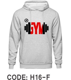 تصویر هودی طوسی دورس داخل کرک طرح بدنسازی GYM کد H116 Gray Duras hoodie inside the crack design of bodybuilding GYM CODE H116